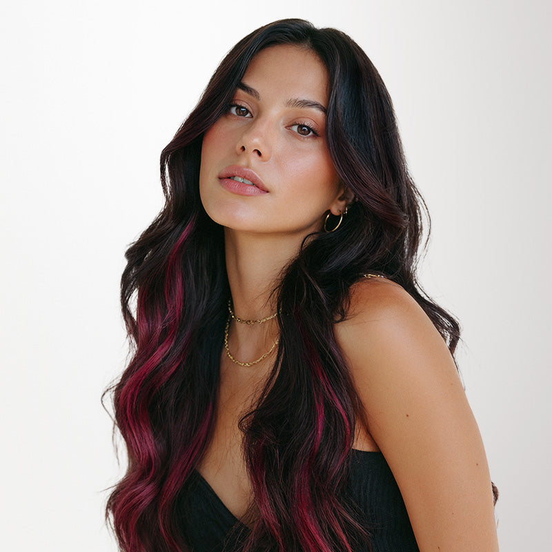 Burgundy Red Color Tape-Ins (25g-30g)_100% Remy Human Hair.