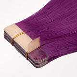 Violet Color Tape-Ins (25g-30g)_100% Remy Human Hair.