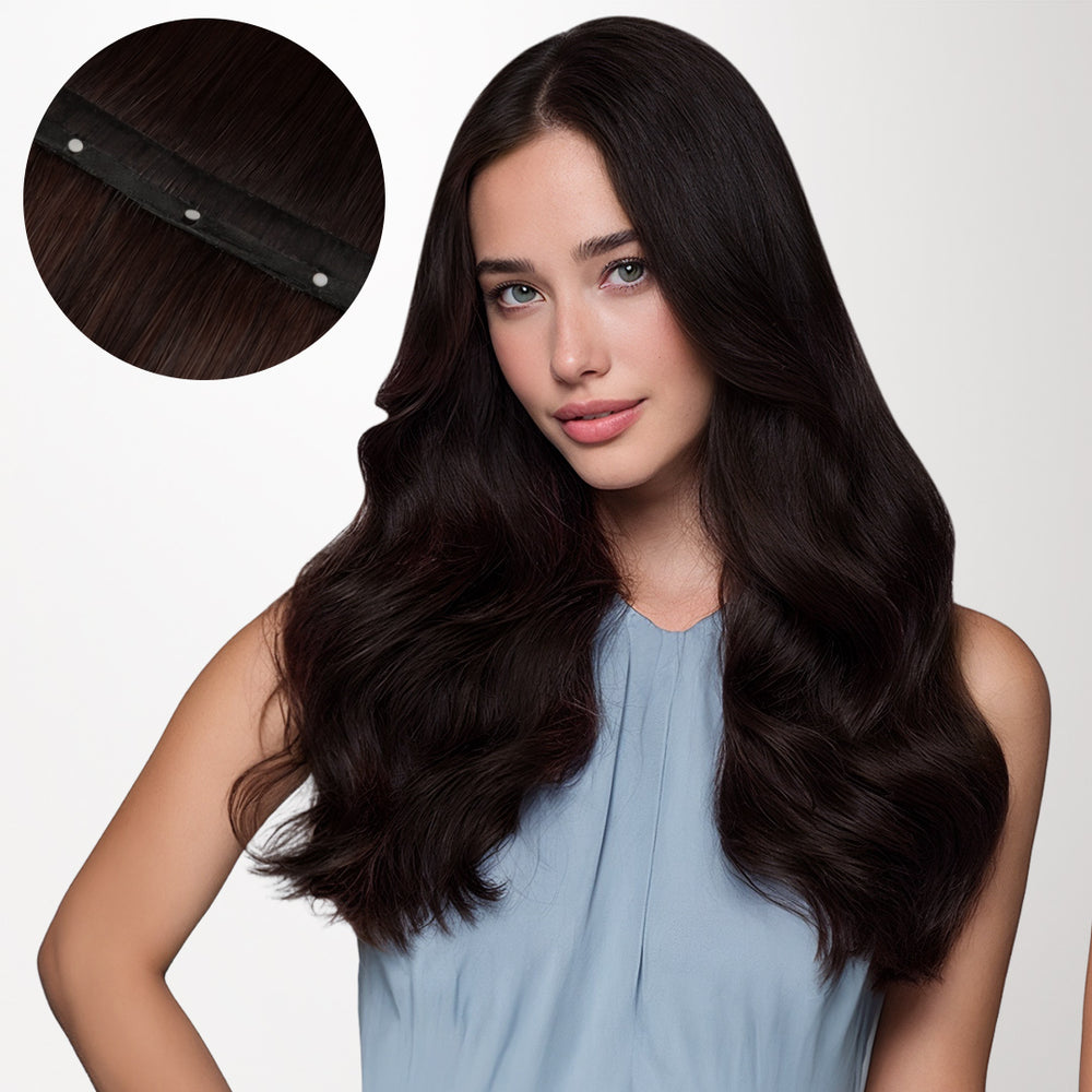 Dark Brown (2) Butterfly Weft Hair Extensions (100g-160g)