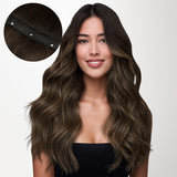 Dark Brown Balayage (2/6/2) Butterfly Weft Hair Extensions (100g-150g)_100% Remy Human Hair.