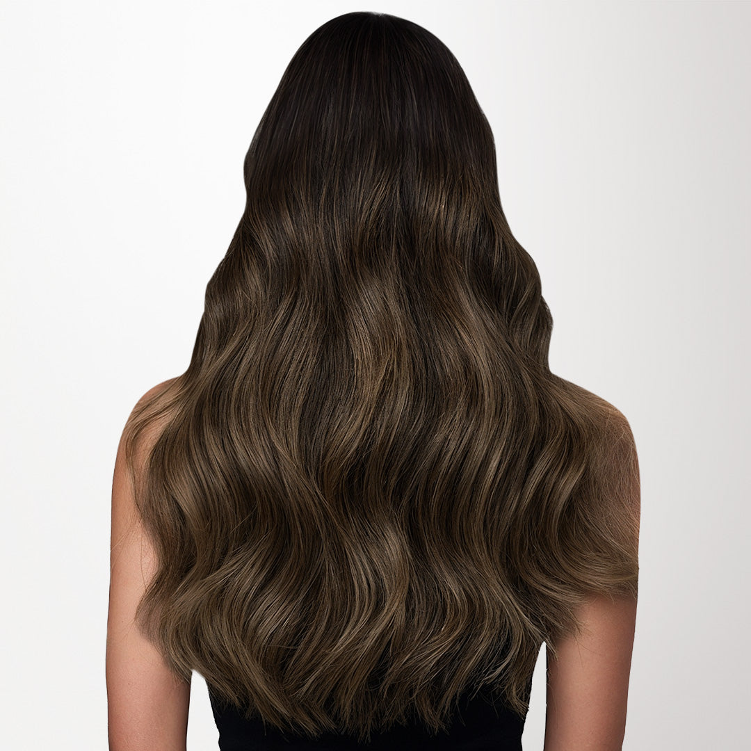 Dark Brown Balayage (2/6/2) Butterfly Weft Hair Extensions (100g-150g)_100% Remy Human Hair.