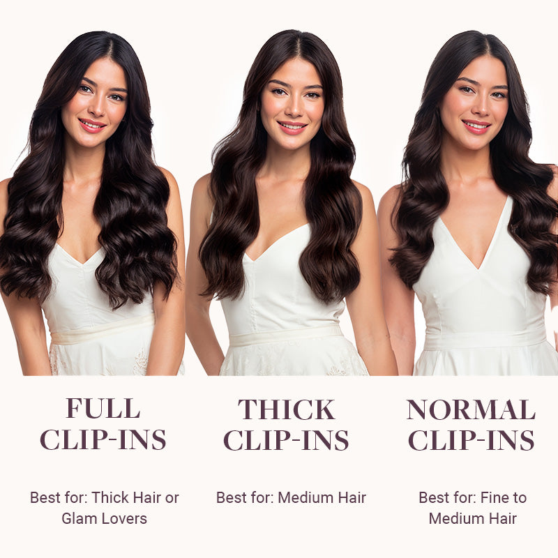 Jet Black (1) Full Classic Clip-Ins (160g-220g)_100% Remy Human Hair.