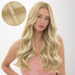 Light Blonde Highlights (16/22A) Butterfly Weft Hair Extensions (100g-160g)-100% Remy Human Hair.