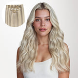 Ash Blonde Highlights (17A/60A) Full Classic Clip-Ins (160g-220g)_100% Remy Human Hair.