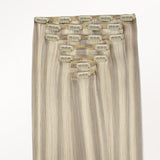 Ash Blonde Highlights (17A/60A) Full Classic Clip-Ins (160g-220g)_100% Remy Human Hair.