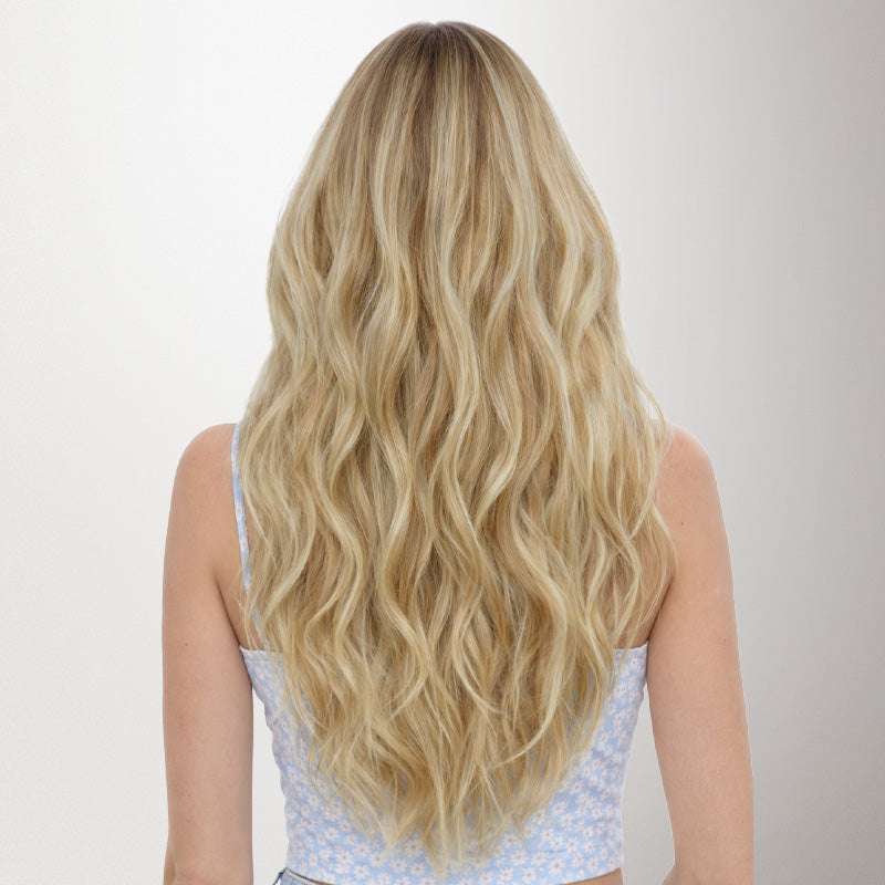Dirty Blonde Highlights (18D/22F) Genius Tape Weft Hair Extensions 60g-100% Remy Human Hair.