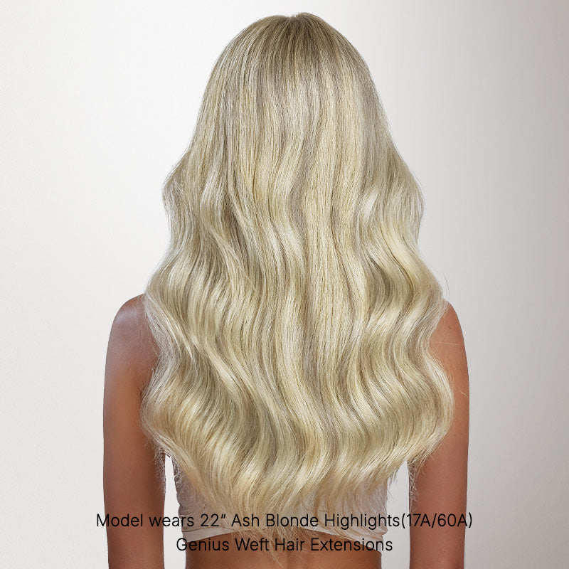 Ash Blonde Highlights (17A/60A) Genius Tape Weft Hair Extensions 60g_100% Remy Human Hair.