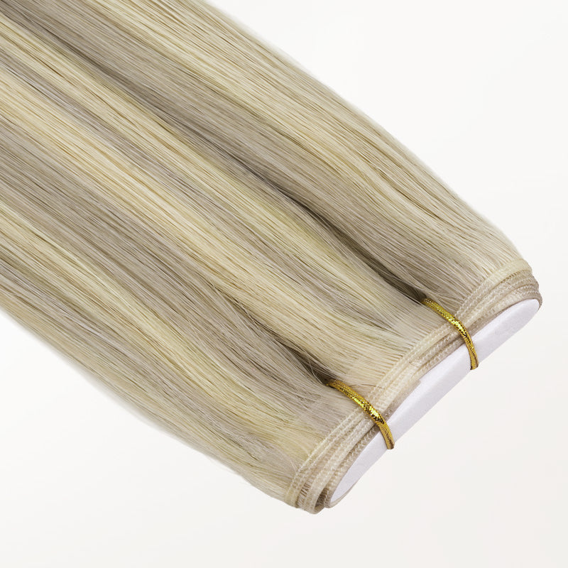 Ash Blonde Highlights (17A/60A) Genius Tape Weft Hair Extensions 60g_100% Remy Human Hair.