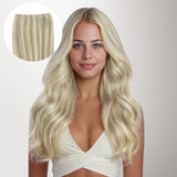 Ash Blonde Highlights (17A/60A) Genius Tape Weft Hair Extensions 60g_100% Remy Human Hair.
