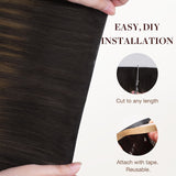 Dark Brown Balayage (2/6/2) Genius Tape Weft Hair Extensions 60g_100% Remy Human Hair.