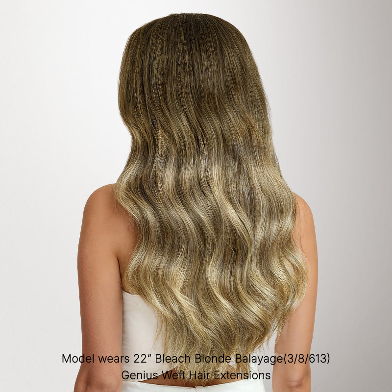 Bleach Blonde Balayage (3/8/613) Genius Tape Weft Hair Extensions 60g_100% Remy Human Hair.