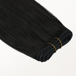 Jet Black (1) Genius Tape Weft Hair Extensions 60g_100% Remy Human Hair.