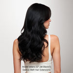 Jet Black (1) Genius Tape Weft Hair Extensions 60g_100% Remy Human Hair.