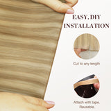 Light Blonde Highlights (16/22A) Genius Tape Weft Hair Extensions 60g_100% Remy Human Hair.