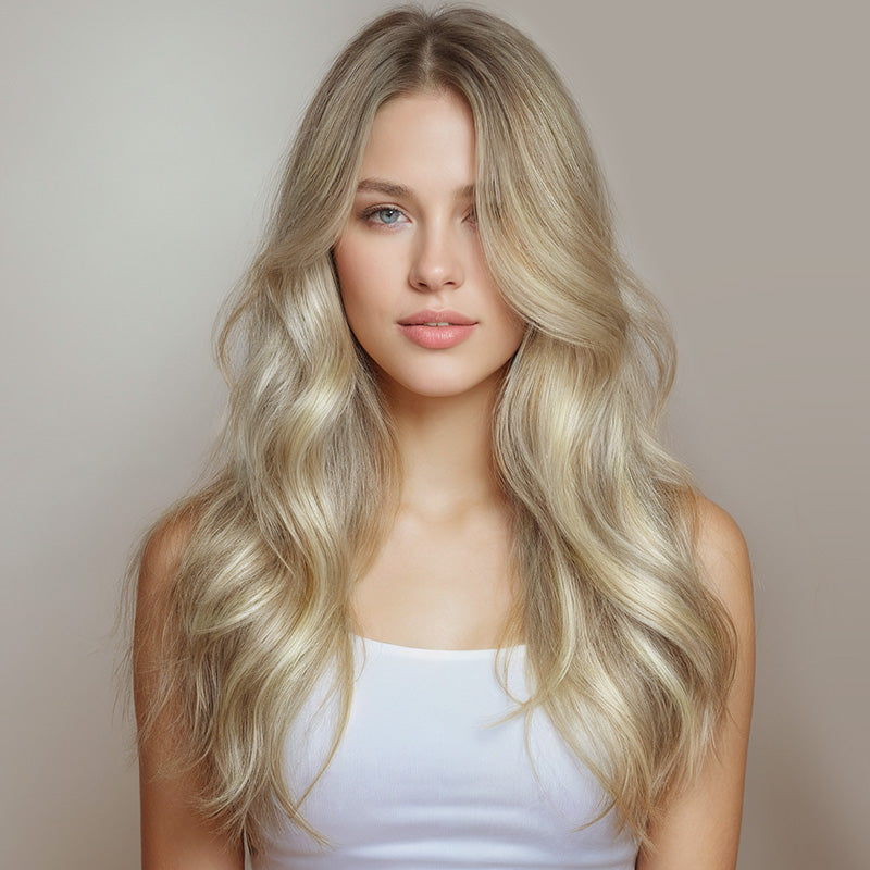 Natural Blonde Balayage (18ET90A) I-Tip Hair Extensions 50g_100% Remy Human Hair.