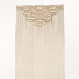 Pure Platinum Blonde (1000) Invisi Edge Seamless Clip-Ins (140g-160g)_100% Remy Human Hair.