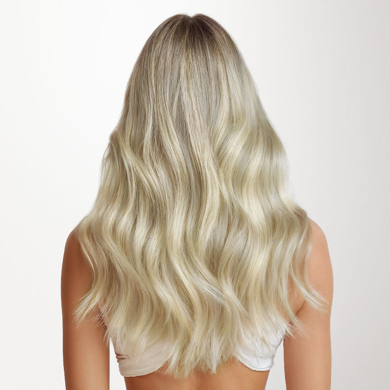 Ash Blonde Highlights (17A/60A) Invisi Edge Seamless Clip-Ins (140g-160g)_100% Remy Human Hair.