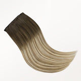 Bleach Blonde Balayage (3/8/613) Invisi Edge Seamless Clip-Ins (140g-160g)_100% Remy Human Hair.