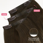 Honey Blonde Balayage (4/26/4) Invisi Edge Seamless Clip-Ins (140g-160g)-100% Remy Human Hair.