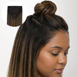 Dark Brown Balayage (2/6/2) Invisi Edge Seamless Clip-Ins (140g-160g)-100% Remy Human Hair.