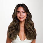 Dark Brown Balayage (2/6/2) Invisi Edge Seamless Clip-Ins (140g-160g)_100% Remy Human Hair.