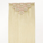 Platinum Blonde (60A) Invisi Edge Seamless Clip-Ins (140g-160g)_100% Remy Human Hair.