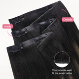 Black to Light Blonde Balayage (1B/19/1B) Invisi Edge Seamless Clip-Ins (140g-160g)