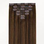  Dirty Blonde Highlights (18D/22F) Invisi Edge Seamless Clip-Ins (140g-160g)-100% Remy Human Hair.