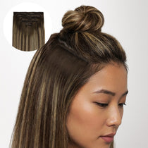 Caramel Blonde Balayage (4/27/4) Invisi Edge Seamless Clip-Ins (140g-160g)-100% Remy Human Hair.