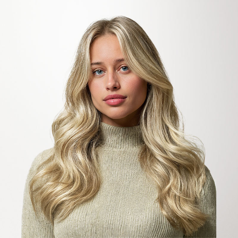 Light Blonde Highlights (16/22A) Invisi Edge Seamless Clip-Ins (140g-160g)_100% Remy Human Hair.