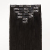 Natural Black (1B) Invisi Edge Seamless Clip-Ins (140g-160g)_100% Remy Human Hair.