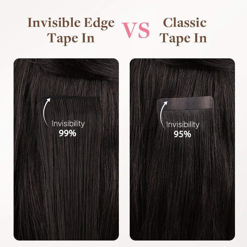 Dark Brown Balayage (2/6/2) Invisi Edge Tape-Ins 50g_100% Remy Human Hair.