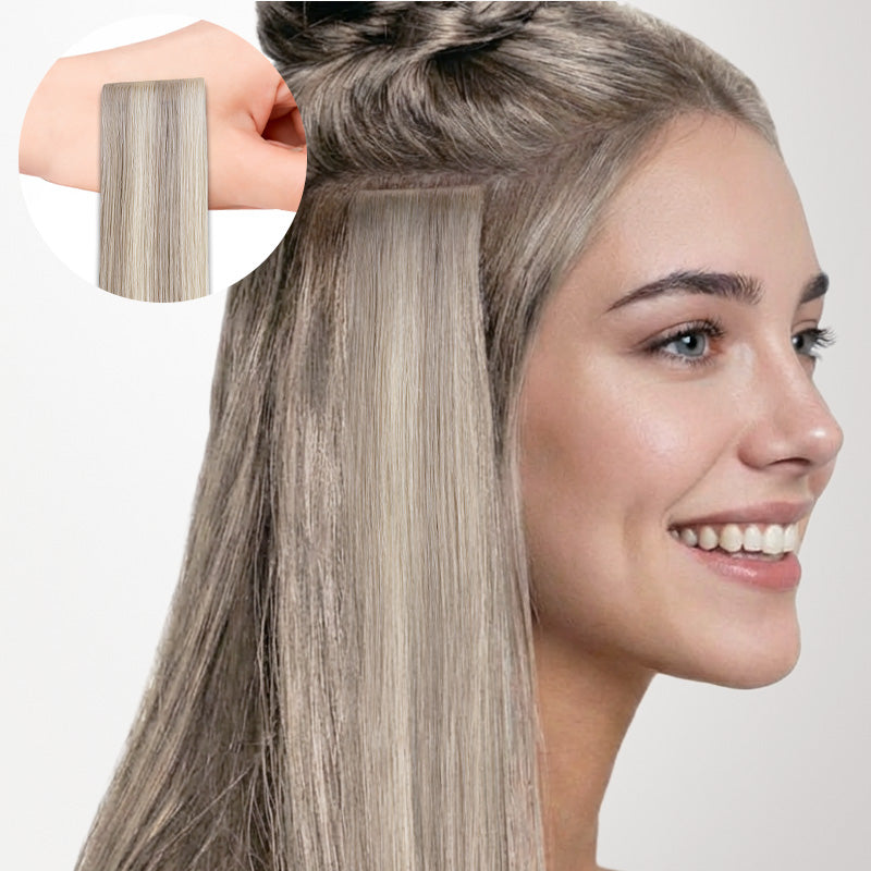 Ash Blonde Highlights (17A/60A) Invisi Edge Tape-Ins 50g_100% Remy Human Hair.