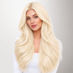  Platinum Blonde Balayage (17/22/60) Invisi Edge Tape-Ins 50g-100% Remy Human Hair.