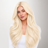  Platinum Blonde Balayage (17/22/60) Invisi Edge Tape-Ins 50g-100% Remy Human Hair.