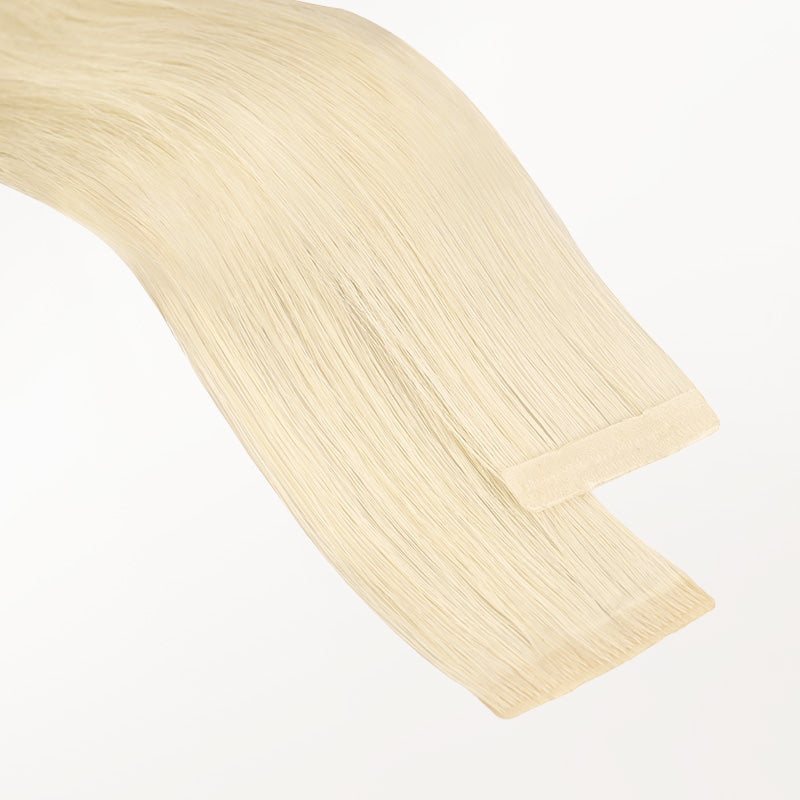  Platinum Blonde Balayage (17/22/60) Invisi Edge Tape-Ins 50g-100% Remy Human Hair.
