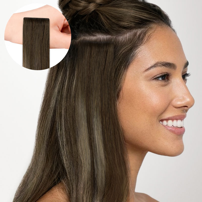 Honey Blonde Balayage (4/26/4) Invisi Edge Tape-Ins 50g-100% Remy Human Hair.