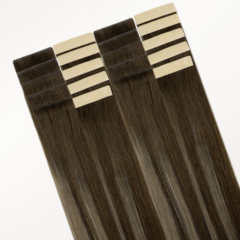 Honey Blonde Balayage (4/26/4) Invisi Edge Tape-Ins 50g-100% Remy Human Hair.