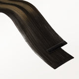  Natural Black Balayage (1B/6/1B) Invisi Edge Tape-Ins 50g-100% Remy Human Hair.