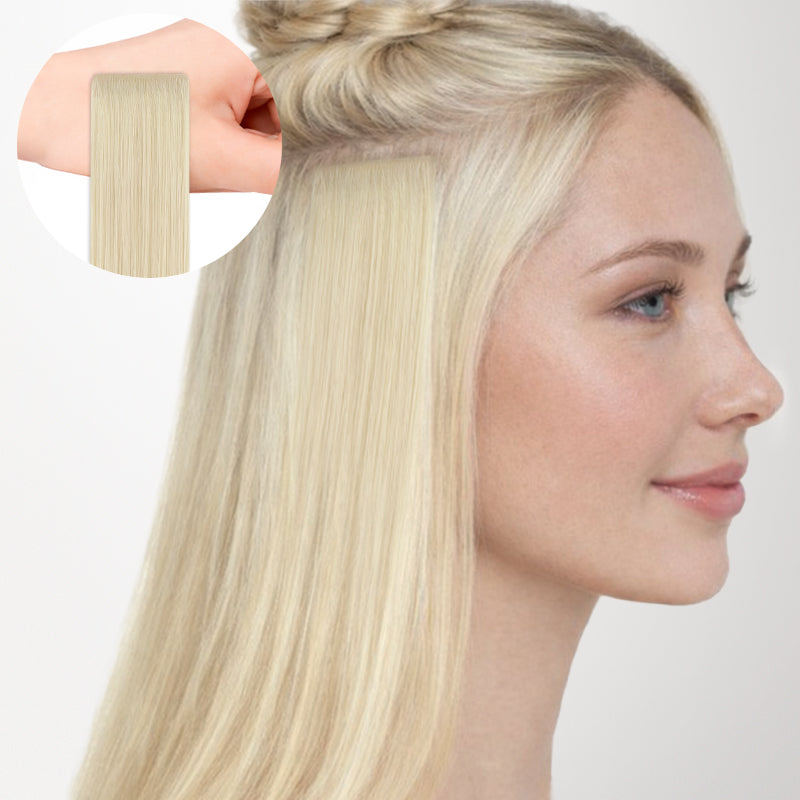 Platinum Blonde (60A) Invisi Edge Tape-Ins 50g-100% Remy Human Hair.