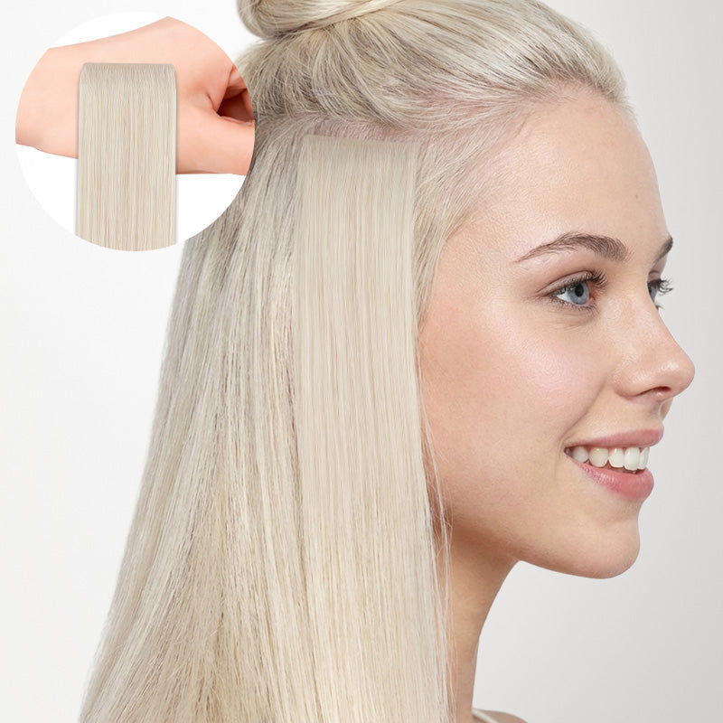 Pure Platinum Blonde (1000) Invisi Edge Tape-Ins 50g-100% Remy Human Hair.