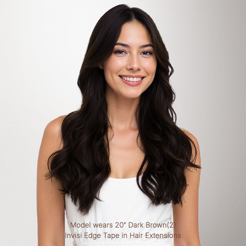 Dark Brown (2) Invisi Edge Tape-Ins 50g-100% Remy Human Hair.