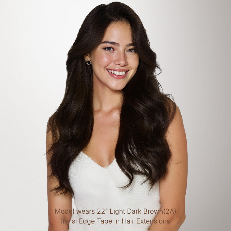 Light Brown (2A) Invisi Edge Tape-Ins 50g [Clearance]_100% Remy Human Hair.
