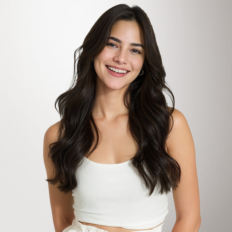 Natural Black (1B) Invisi Edge Tape-Ins 50g-100% Remy Human Hair.