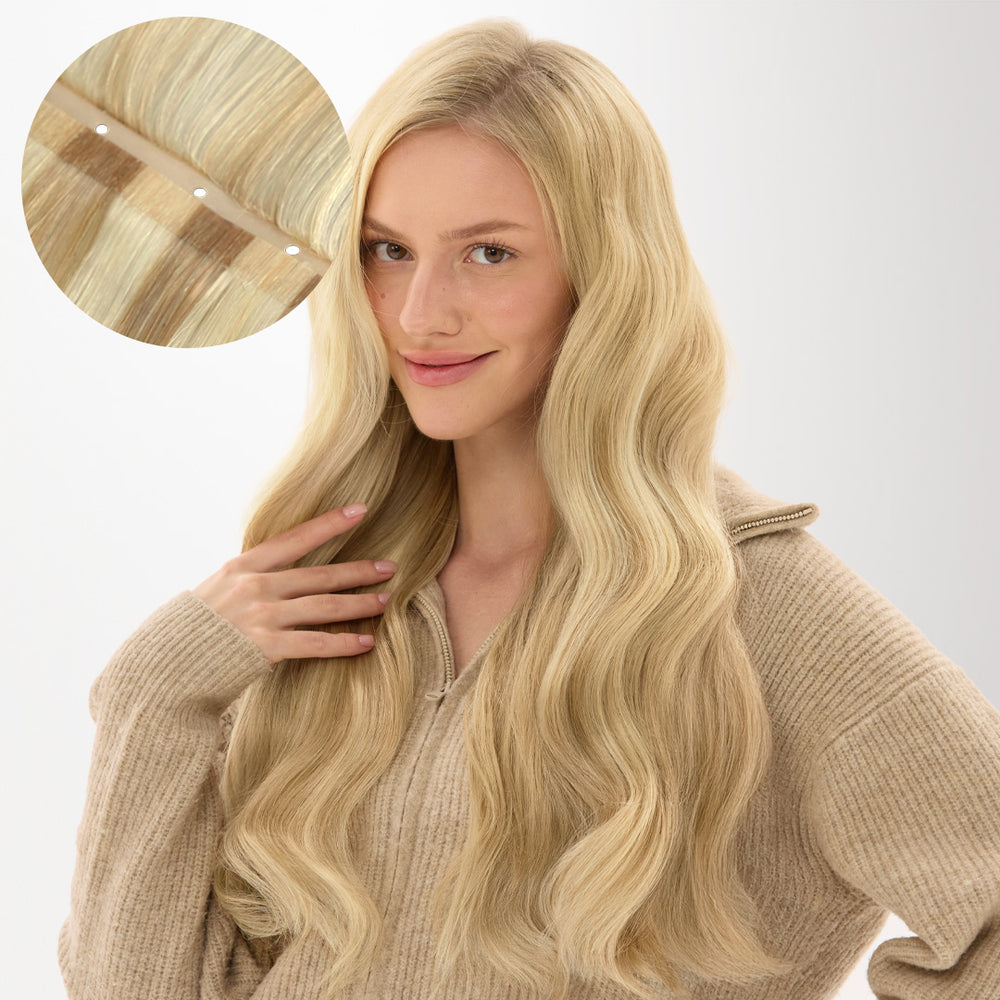 Light Blonde Highlights (16/22A) Butterfly Weft Hair Extensions (100g-160g)