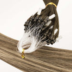 Bleach Blonde Balayage (3/8/613) Micro Link Tip Hair Extensions – 100% Remy Human Hair by GOO GOO Hair.