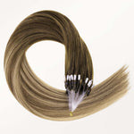 Bleach Blonde Balayage (3/8/613) Micro Link Tip Hair Extensions – 100% Remy Human Hair by GOO GOO Hair.