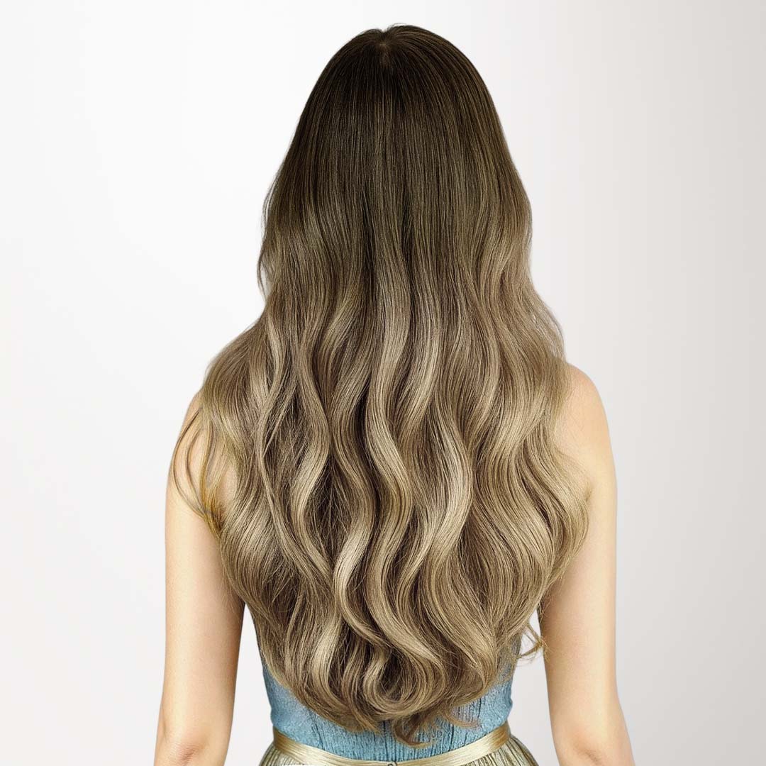 Bleach Blonde Balayage (3/8/613) Micro Link Tip Hair Extensions – 100% Remy Human Hair by GOO GOO Hair.