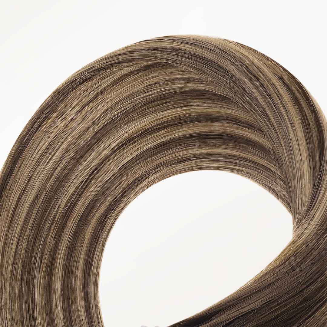 Caramel Blonde Balayage (4/27/4) Micro Link Tip Hair Extensions – 100% Remy Human Hair by GOO GOO Hair.