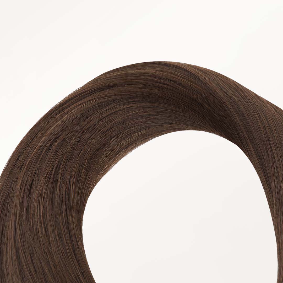 Chocolate Brown (4A) Micro Link Tip Hair Extensions – 100% Remy Human Hair by GOO GOO Hair.